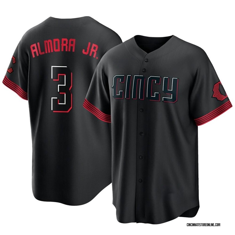 Albert Almora Jr. Men's Cincinnati Reds 2023 City Connect Jersey - Black Replica
