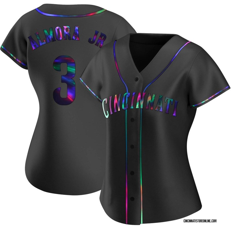 Albert Almora Jr. Women's Cincinnati Reds Alternate Jersey - Black Holographic Replica