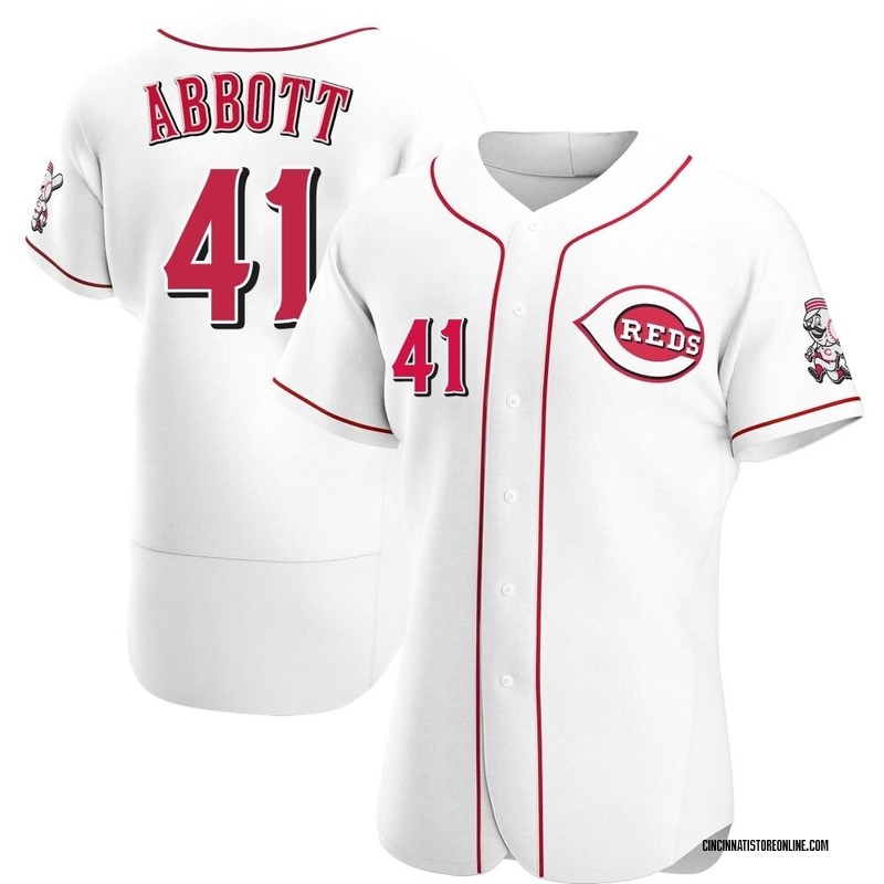 Andrew Abbott Men's Cincinnati Reds Home Jersey - White Authentic