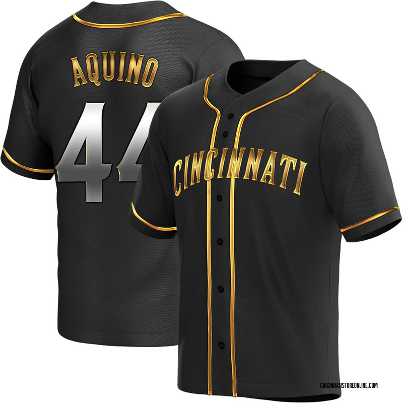 Aristides Aquino Men's Cincinnati Reds Alternate Jersey - Black