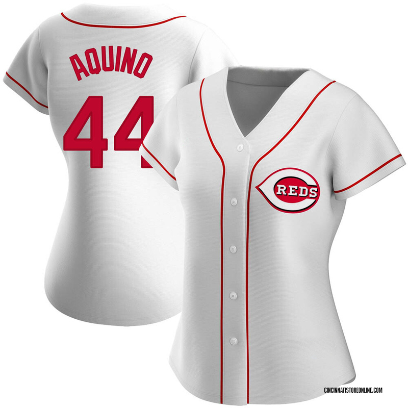 Aristides Aquino Women's Cincinnati Reds Home Jersey - White Authentic