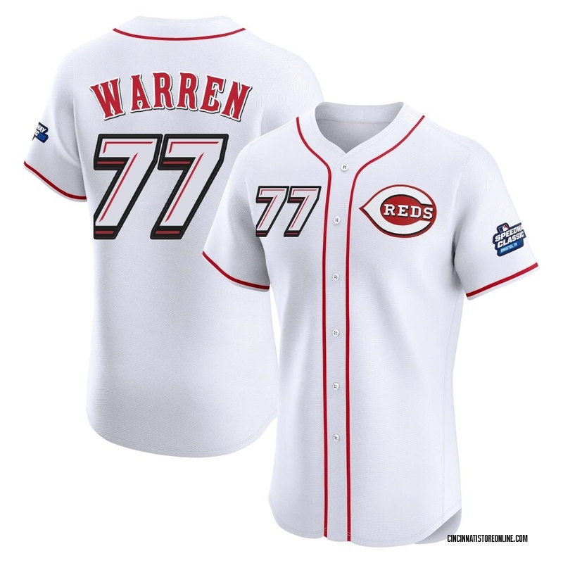 Art Warren Men's Cincinnati Reds 2025 Speedway Classic Alternate Jersey - White Elite