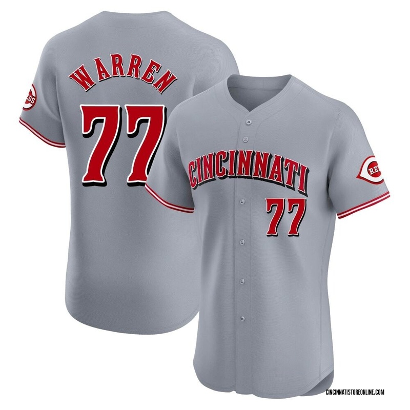 Art Warren Men's Cincinnati Reds Road Jersey - Gray Elite