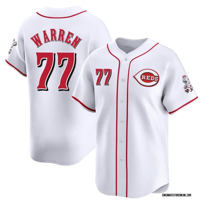 Art Warren Youth Cincinnati Reds Home Jersey - White Limited