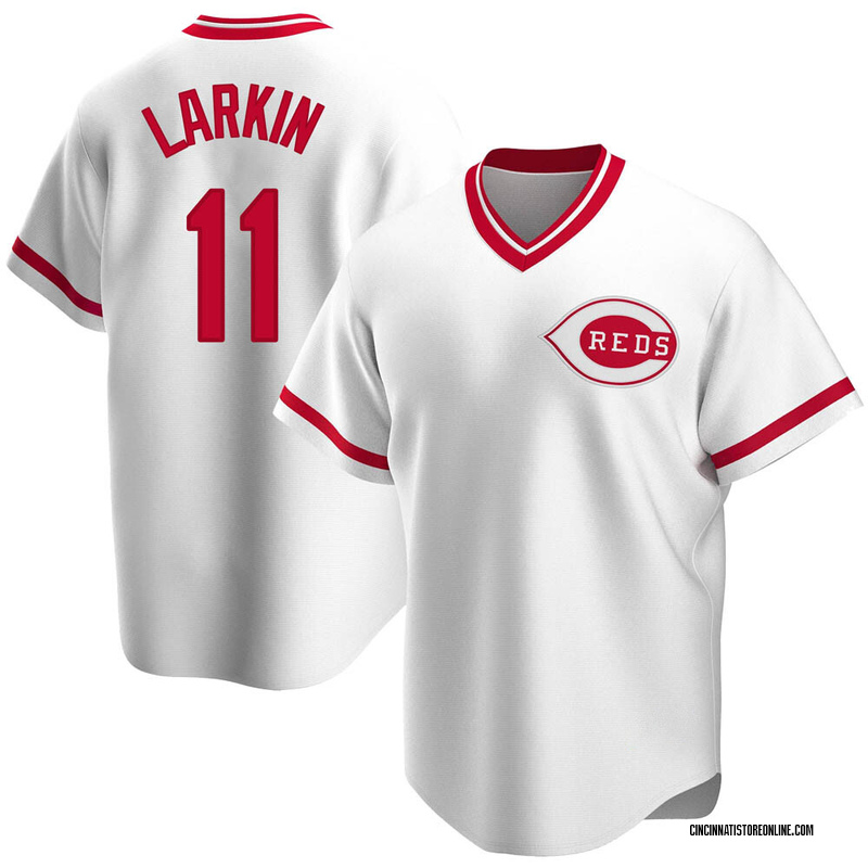 Barry Larkin Men's Cincinnati Reds Home Cooperstown Collection