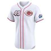 Brock Burke Men's Cincinnati Reds 2025 Speedway Classic Alternate Jersey - White Elite