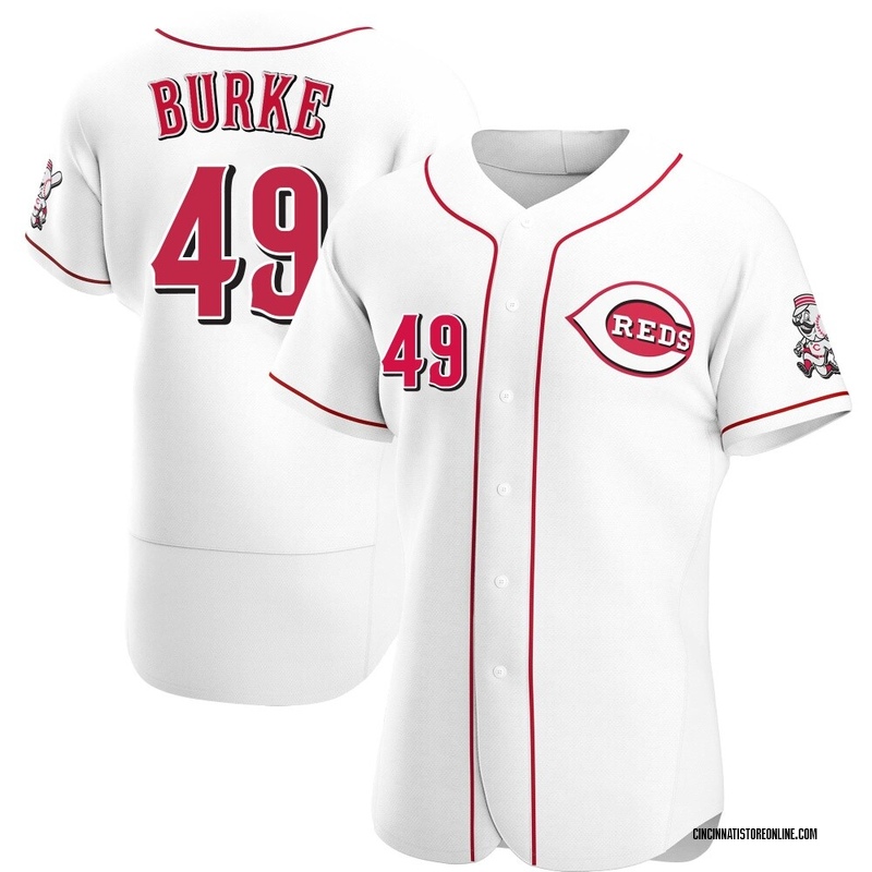 Brock Burke Men's Cincinnati Reds Home Jersey - White Authentic