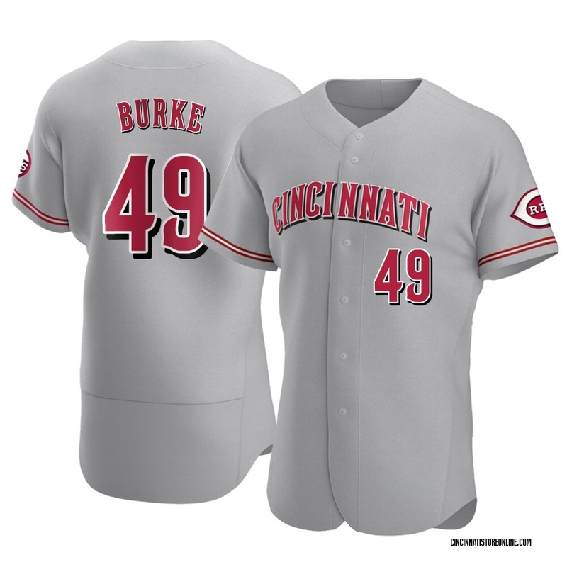 Brock Burke Men's Cincinnati Reds Road Jersey - Gray Authentic