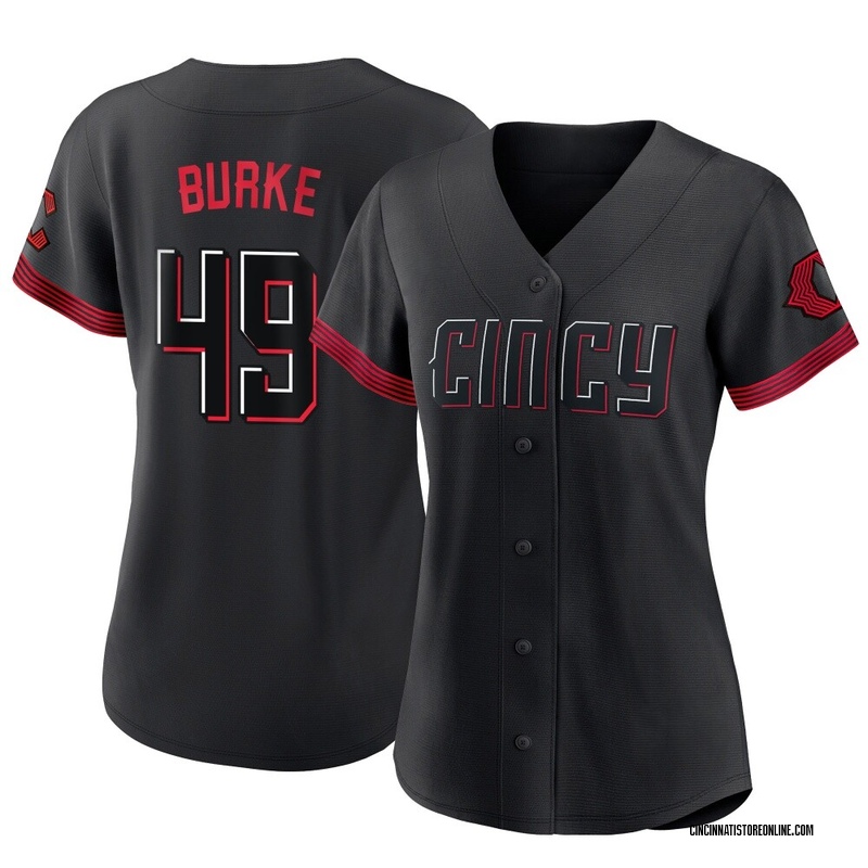 Brock Burke Women's Cincinnati Reds 2023 City Connect Jersey - Black Authentic