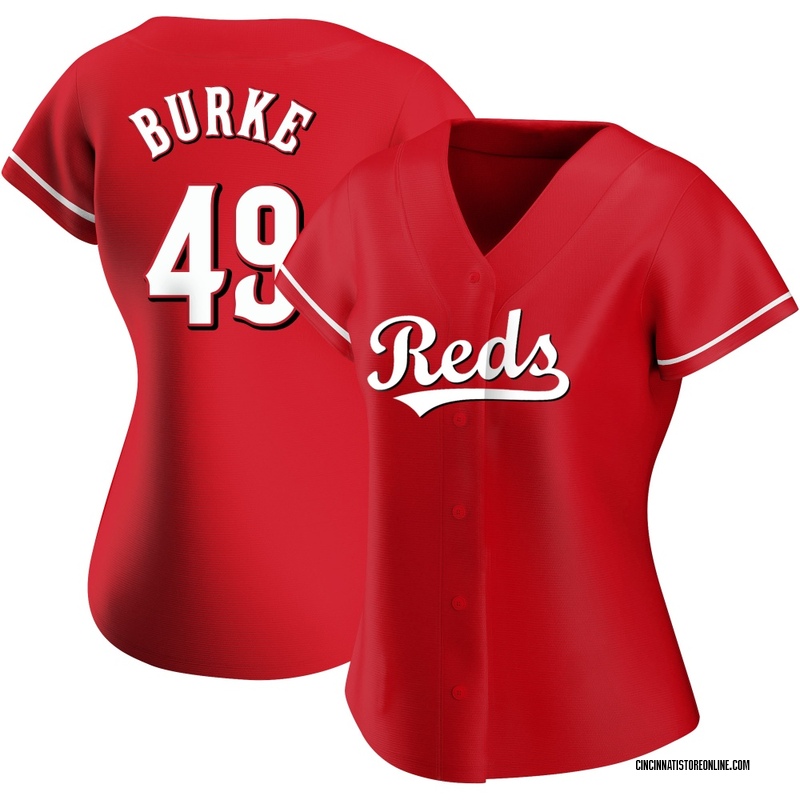 Brock Burke Women's Cincinnati Reds Alternate Jersey - Red Authentic