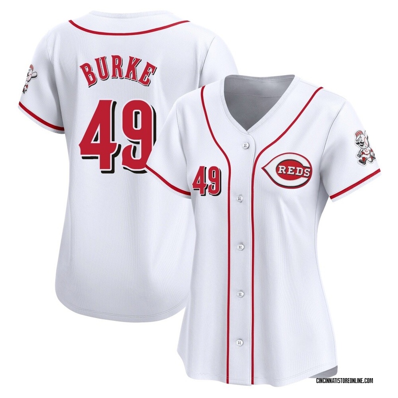 Brock Burke Women's Cincinnati Reds Home Jersey - White Limited