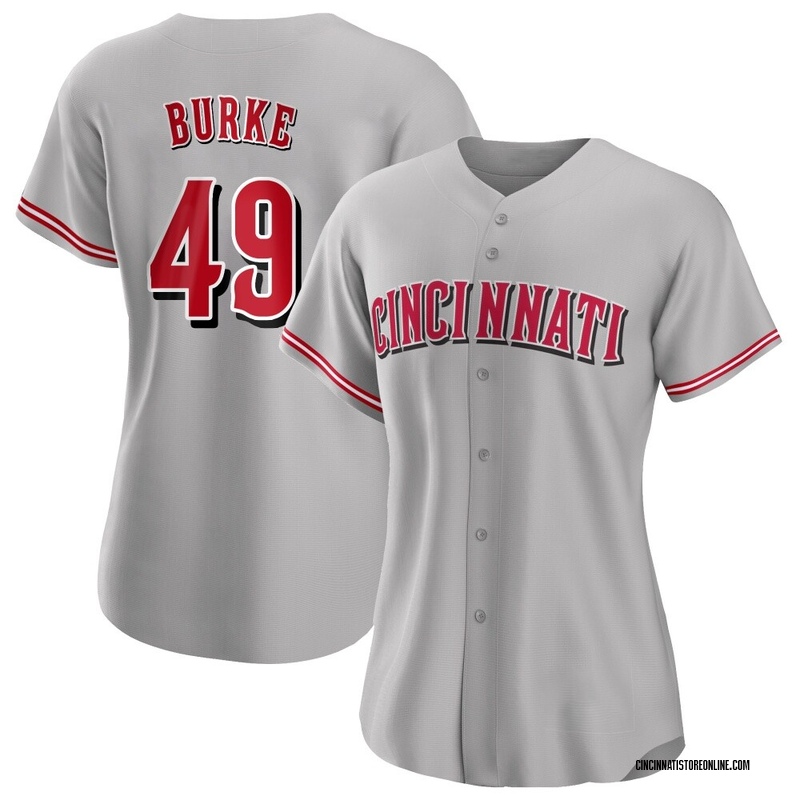 Brock Burke Women's Cincinnati Reds Road Jersey - Gray Replica