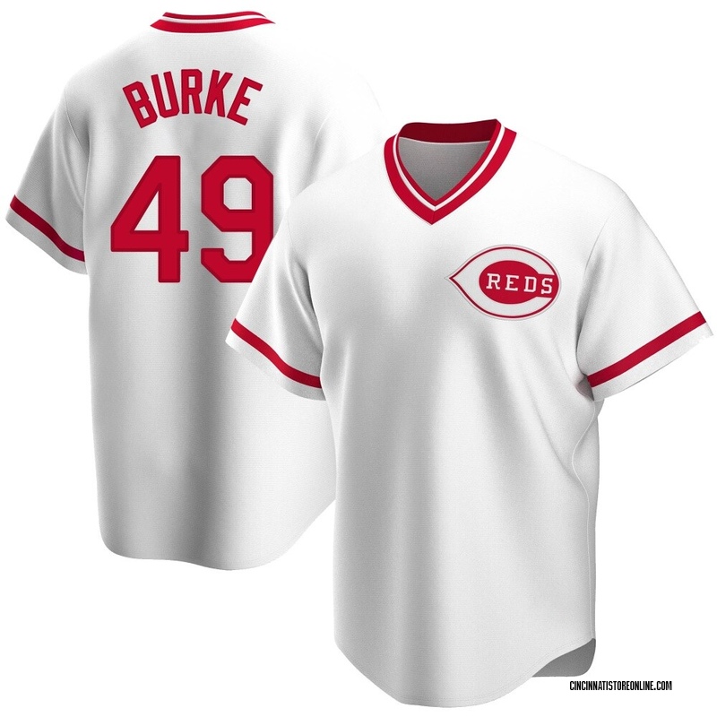 Brock Burke Youth Cincinnati Reds Home Cooperstown Collection Jersey - White Replica