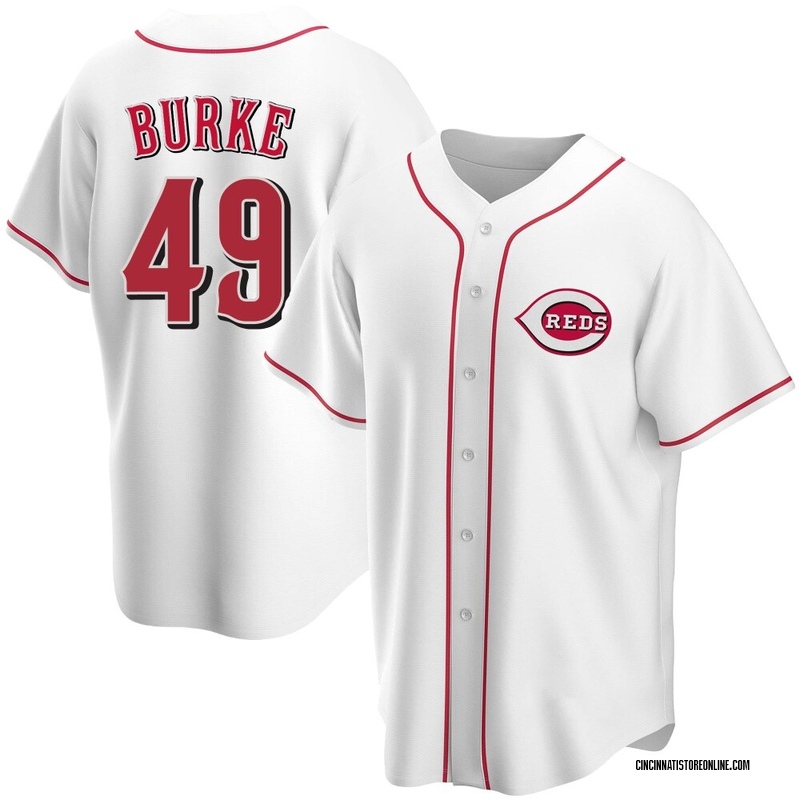 Brock Burke Youth Cincinnati Reds Home Jersey - White Replica