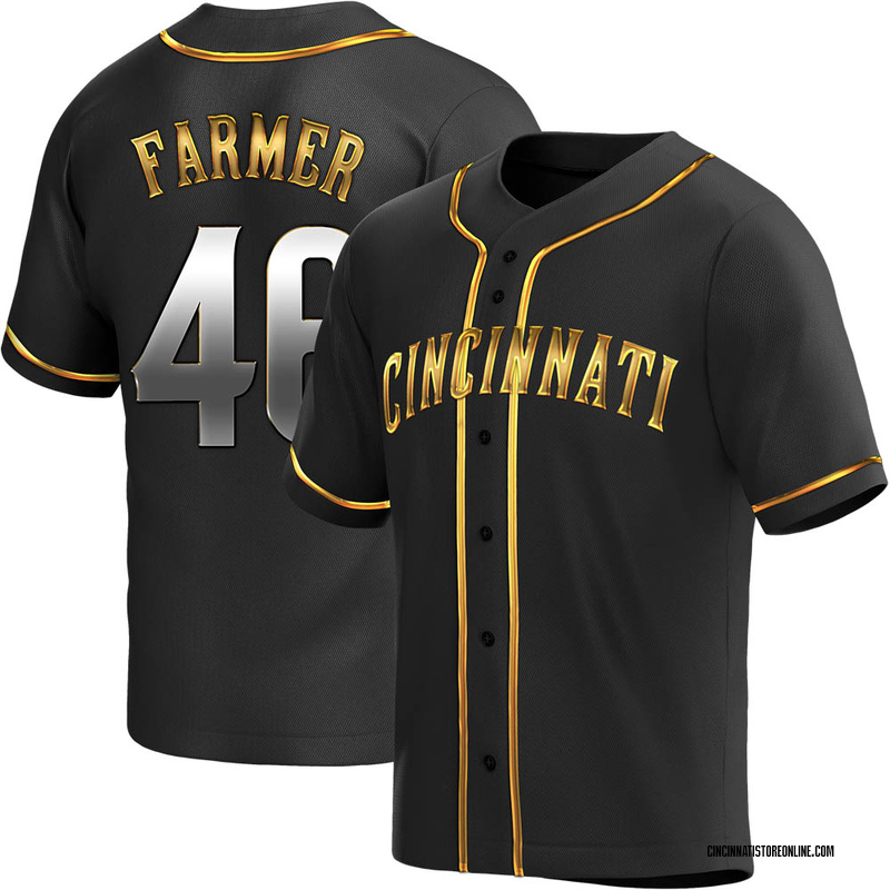 Buck Farmer Youth Cincinnati Reds Alternate Jersey - Black Golden Replica