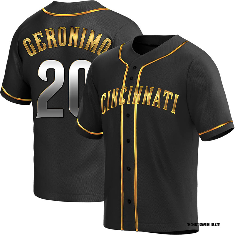 Cesar Geronimo Men's Cincinnati Reds Alternate Jersey - Black