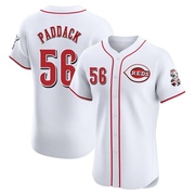 Chris Paddack Men's Cincinnati Reds Home Patch Jersey - White Elite