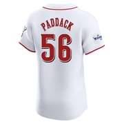 Chris Paddack Men's Cincinnati Reds Home Patch Jersey - White Elite