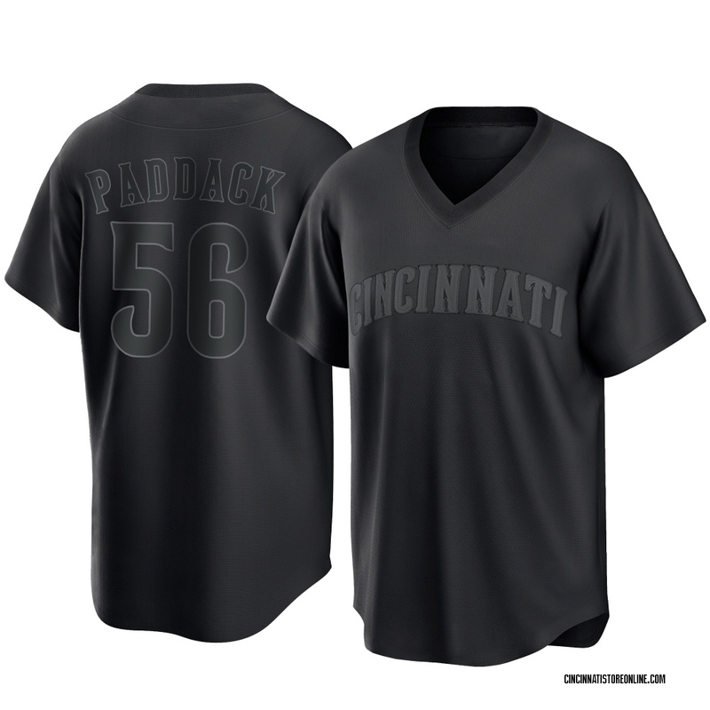 Chris Paddack Men's Cincinnati Reds Pitch Fashion Jersey - Black Replica