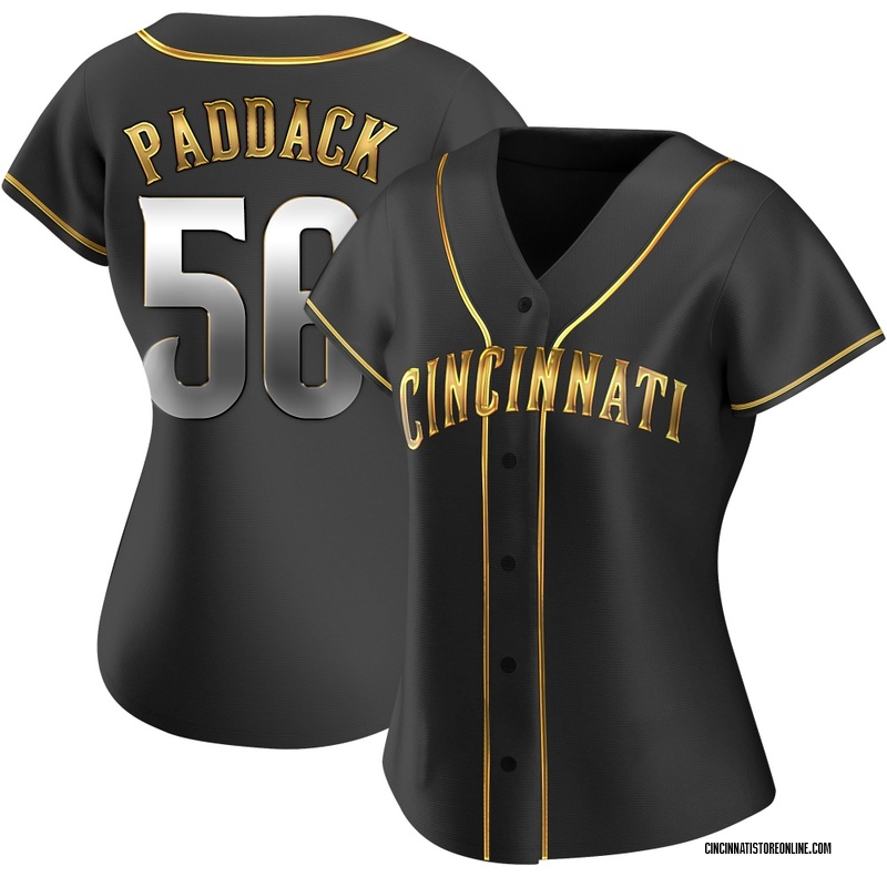 Chris Paddack Women's Cincinnati Reds Alternate Jersey - Black Golden Replica