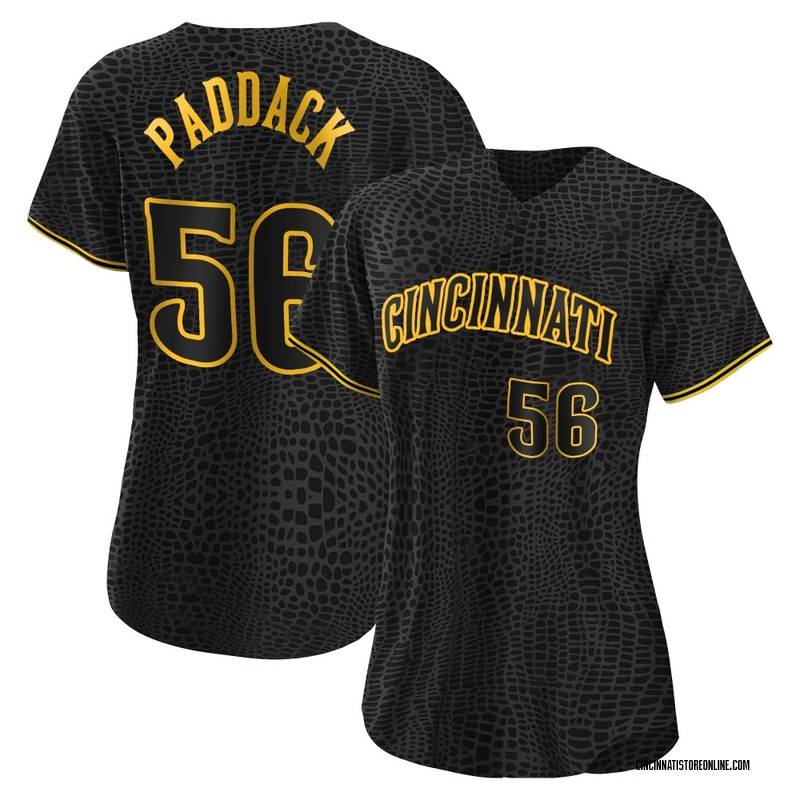 Chris Paddack Women's Cincinnati Reds Snake Skin City Jersey - Black Authentic
