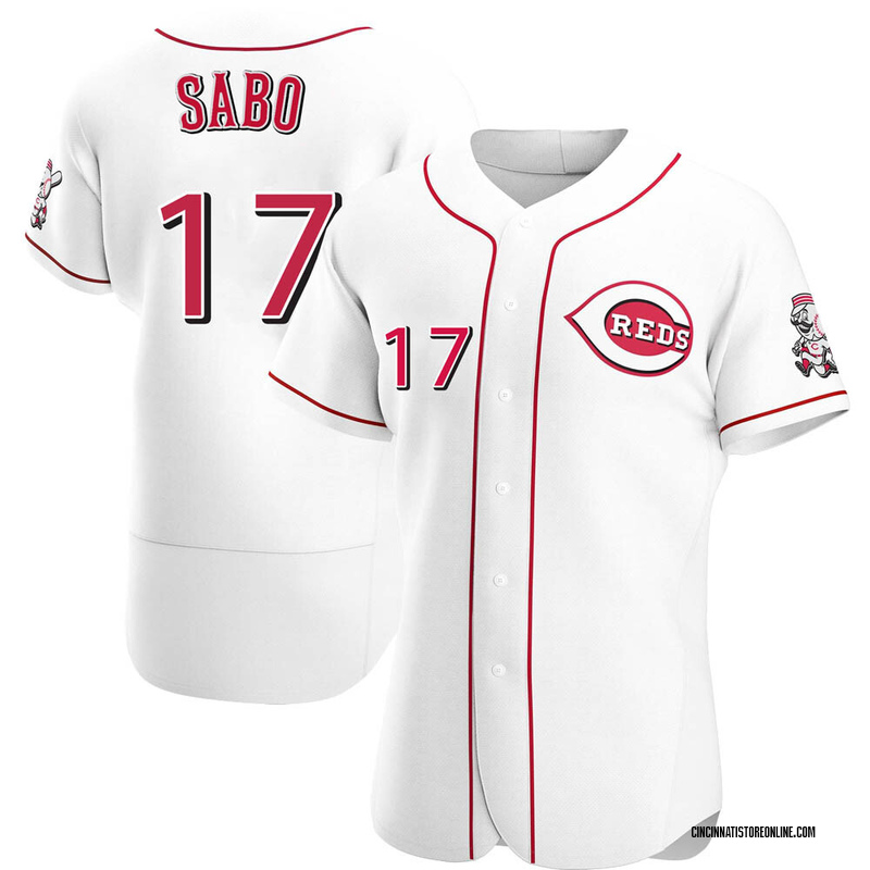 Chris Sabo Men's Cincinnati Reds Home Jersey - White Authentic