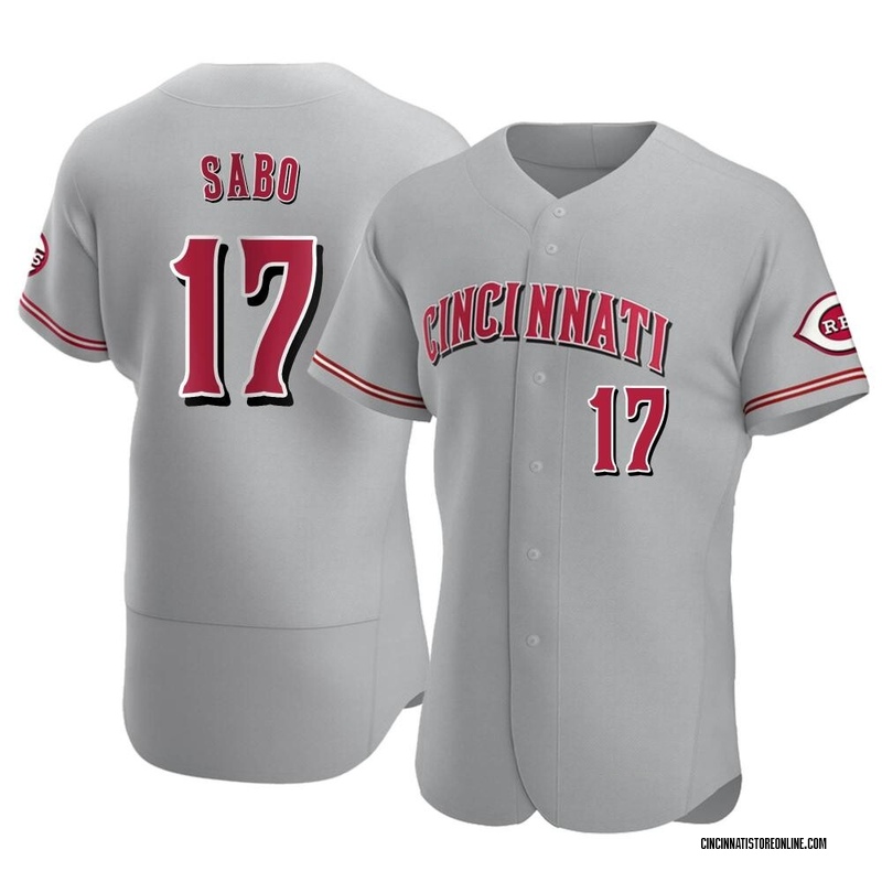 Chris Sabo Men's Cincinnati Reds Road Jersey - Gray Authentic