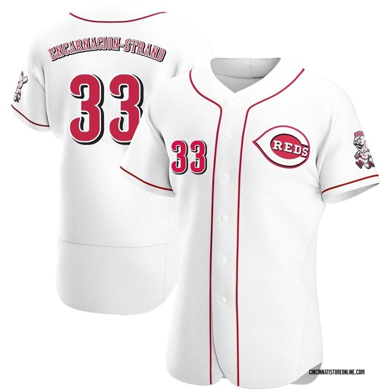 Christian Encarnacion-Strand Men's Cincinnati Reds Home Jersey - White Authentic