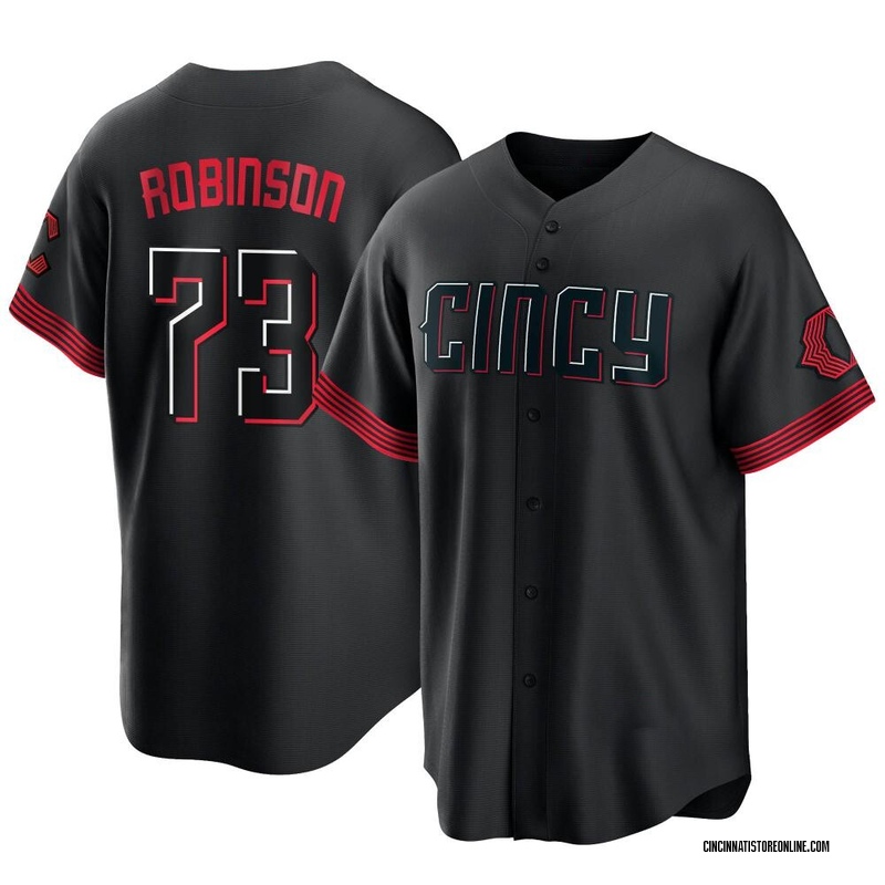 Chuckie Robinson Men's Cincinnati Reds 2023 City Connect Jersey - Black  Replica