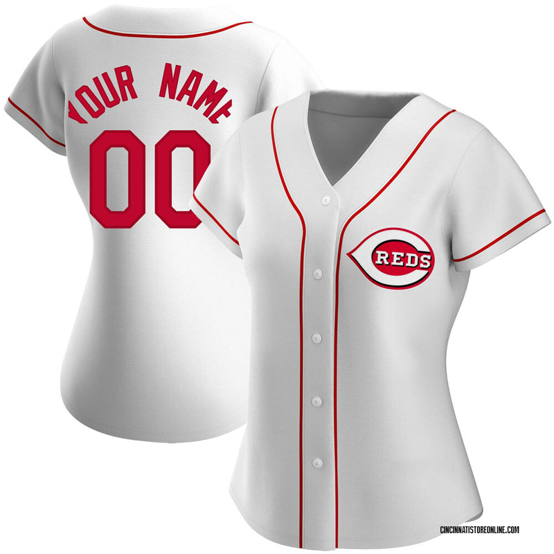 Men's Cincinnati Reds Customized White Home 2021 Replica Team Jersey