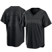 Dan Driessen Men's Cincinnati Reds Pitch Fashion Jersey - Black Replica