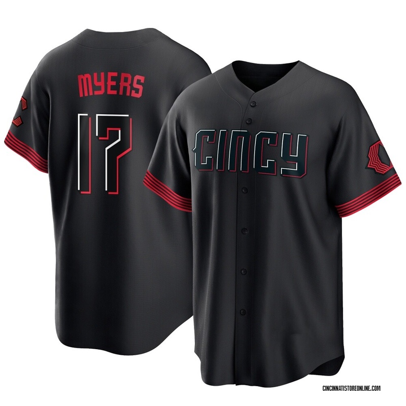 Dane Myers Men's Cincinnati Reds 2023 City Connect Jersey - Black Replica