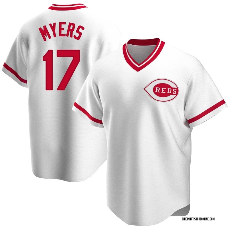 Dane Myers Men's Cincinnati Reds Home Cooperstown Collection Jersey - White Replica