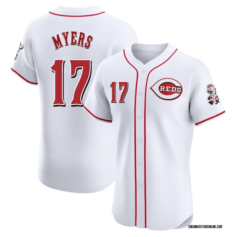 Dane Myers Men's Cincinnati Reds Home Patch Jersey - White Elite