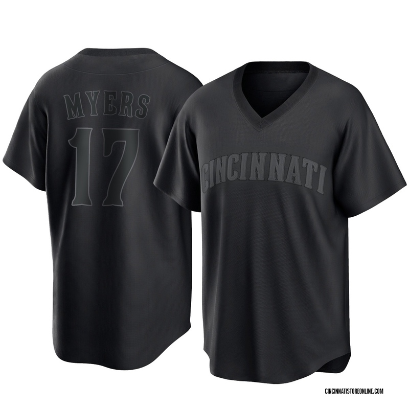 Dane Myers Men's Cincinnati Reds Pitch Fashion Jersey - Black Replica