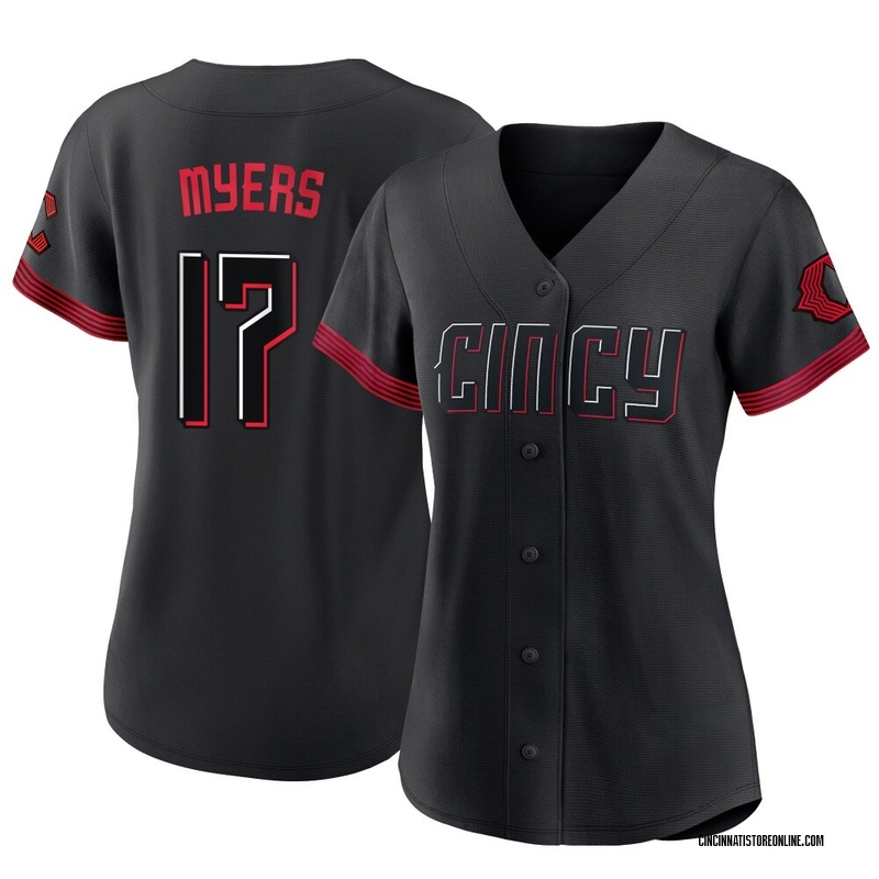 Dane Myers Women's Cincinnati Reds 2023 City Connect Jersey - Black Replica