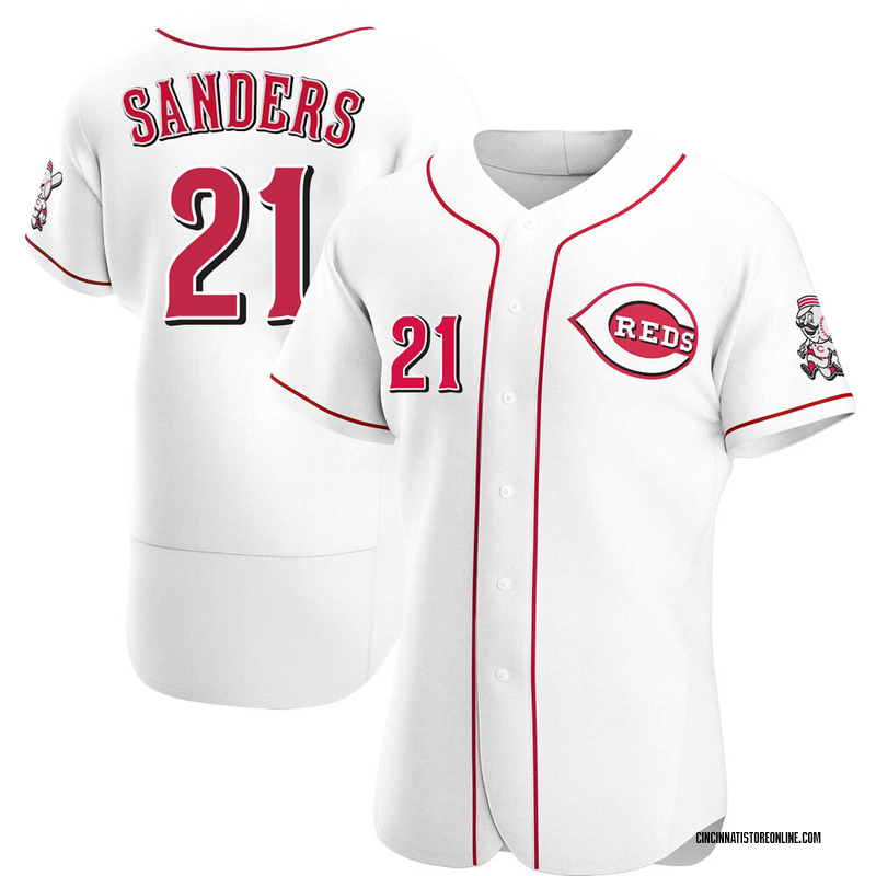 Deion Sanders Men's Cincinnati Reds Home Jersey - White Authentic