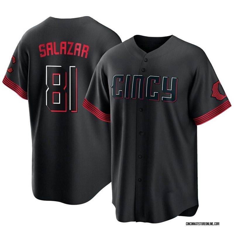 Eduardo Salazar Youth Cincinnati Reds 2023 City Connect Jersey - Black  Replica