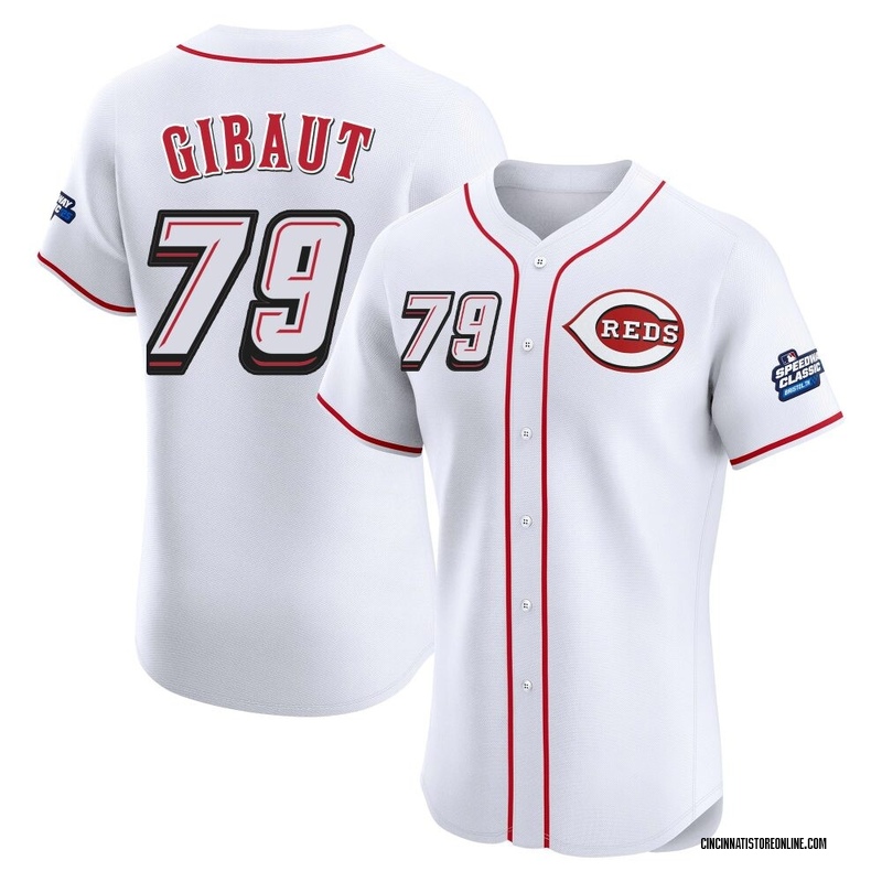 Ian Gibaut Men's Cincinnati Reds 2025 Speedway Classic Alternate Jersey - White Elite