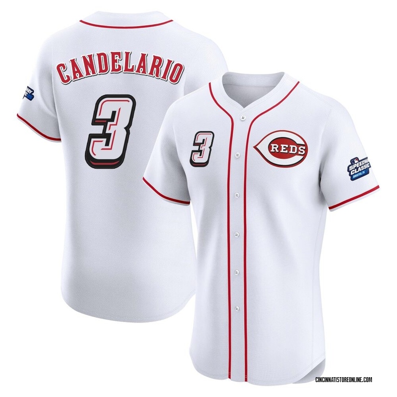 Jeimer Candelario Men's Cincinnati Reds 2025 Speedway Classic Alternate Jersey - White Elite