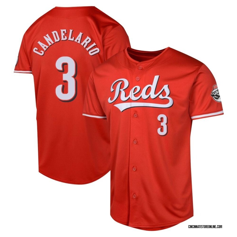Jeimer Candelario Men's Cincinnati Reds Alternate Jersey - Red Limited