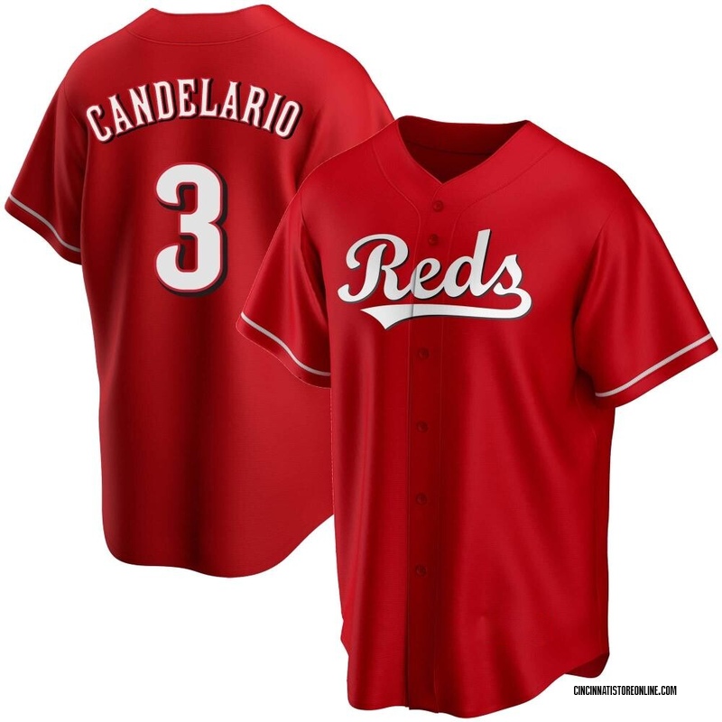 Jeimer Candelario Men's Cincinnati Reds Alternate Jersey - Red Replica