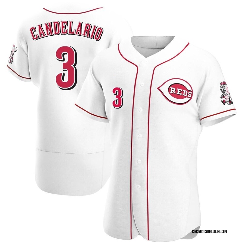 Jeimer Candelario Men's Cincinnati Reds Home Jersey - White Authentic