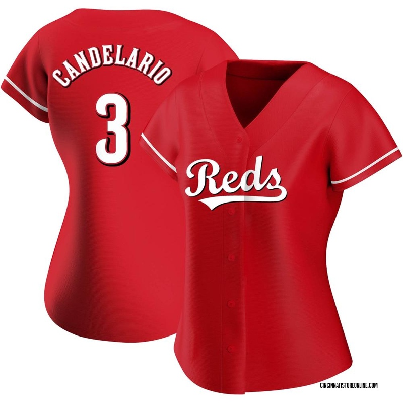 Jeimer Candelario Women's Cincinnati Reds Alternate Jersey - Red Authentic