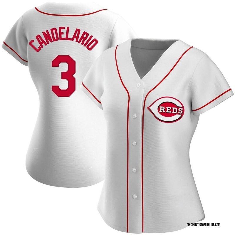 Jeimer Candelario Women's Cincinnati Reds Home Jersey - White Authentic