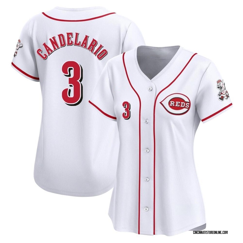 Jeimer Candelario Women's Cincinnati Reds Home Jersey - White Limited