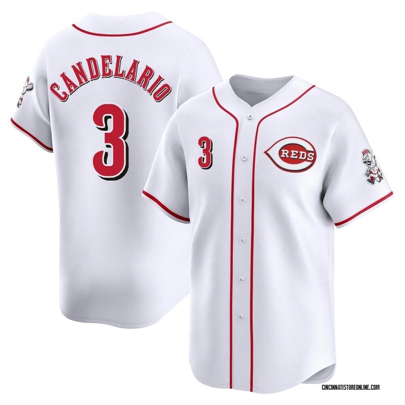 Jeimer Candelario Youth Cincinnati Reds Home Jersey - White Limited