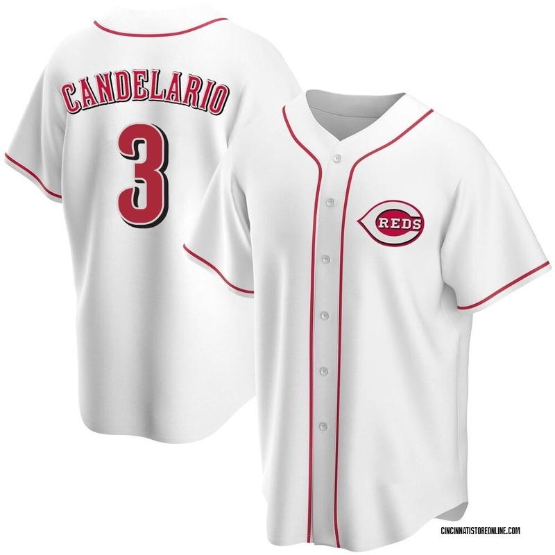 Jeimer Candelario Youth Cincinnati Reds Home Jersey - White Replica