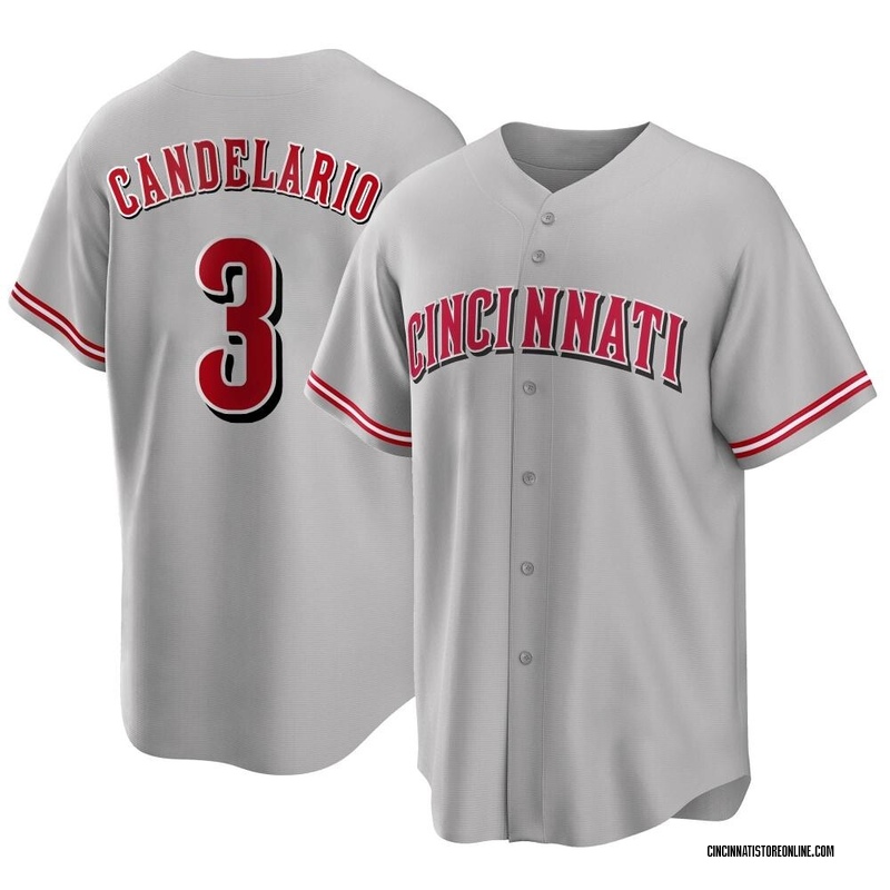 Jeimer Candelario Youth Cincinnati Reds Road Jersey - Gray Replica