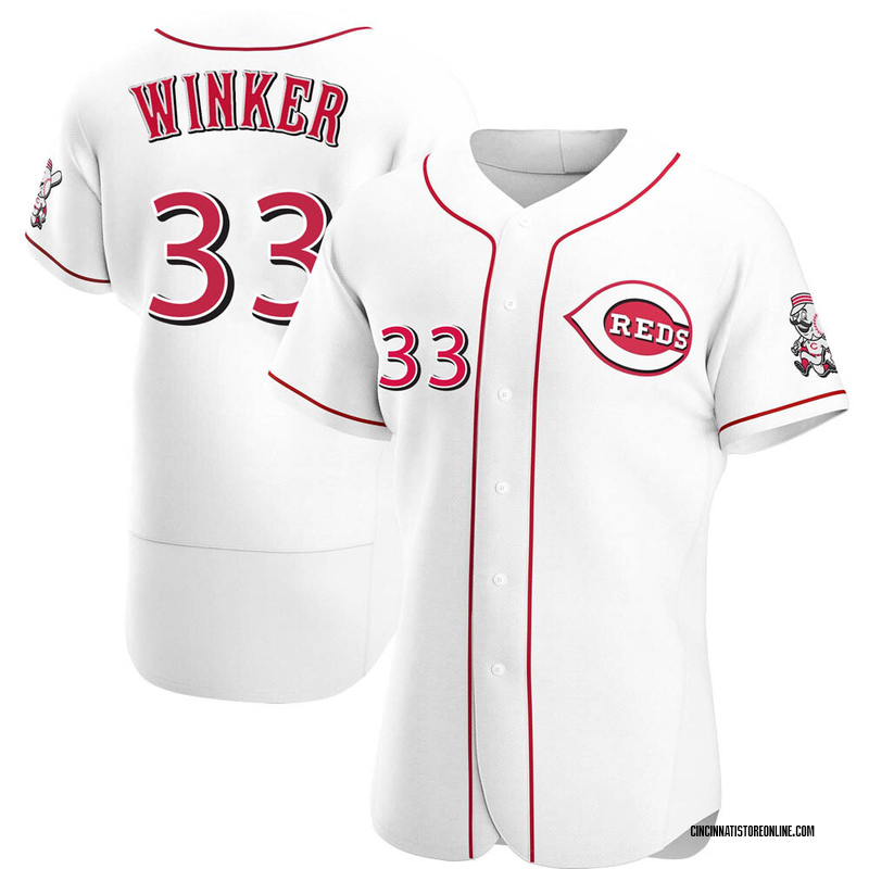 Jesse Winker Men's Cincinnati Reds Home Jersey - White Authentic